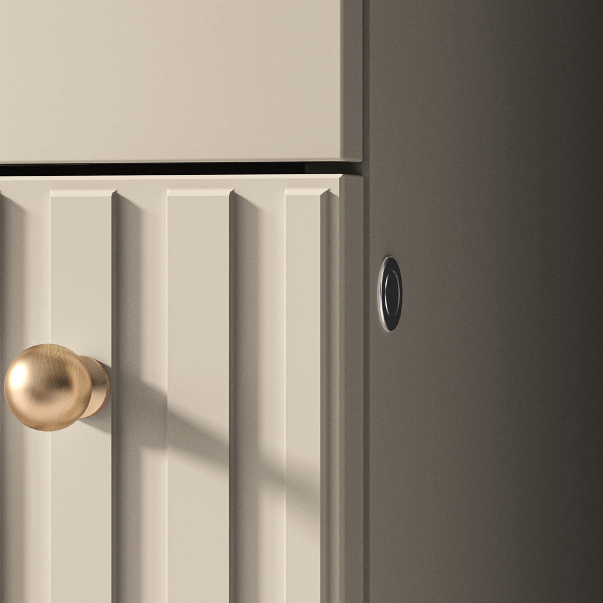 VITRINE Nova Beige - Beige, Holzwerkstoff (55/190/40cm) - Petits-meubles