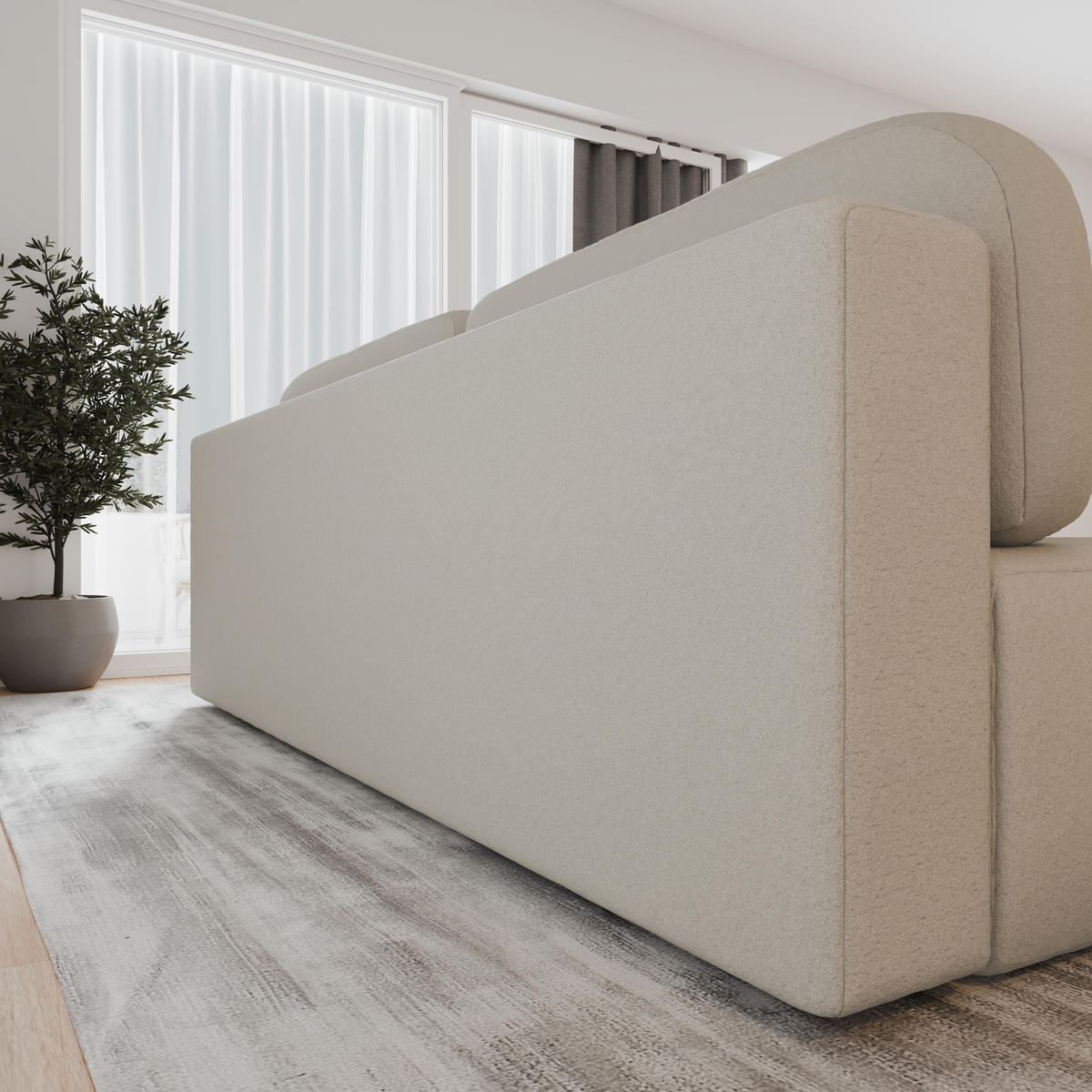 SCHLAFSOFA - Fluffy - Weiß (Anthology 1) - Weiß, Holz (210/88/104cm) - Möblo