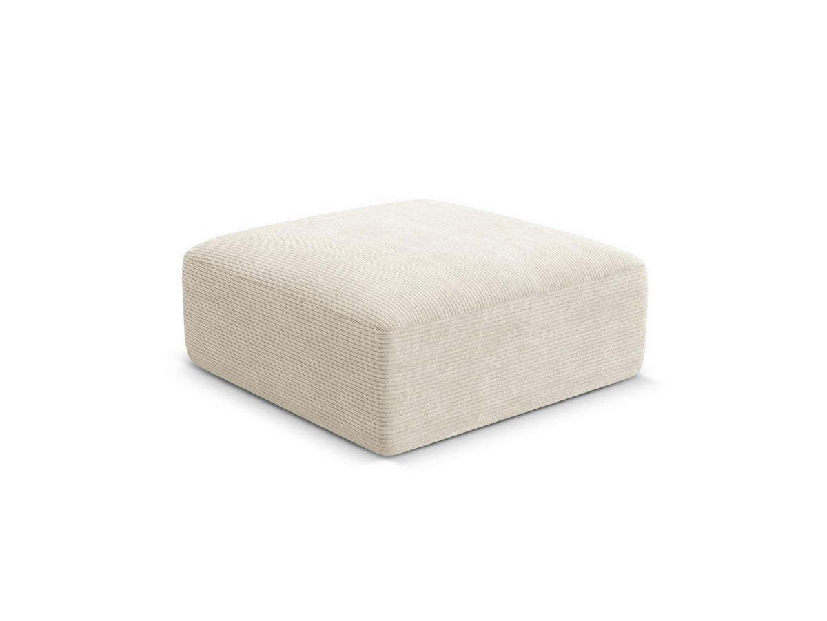 POUF Campi aus Cord elfenbein - Ecru, Textil (90/40/90cm) - Cosmopolitan Design