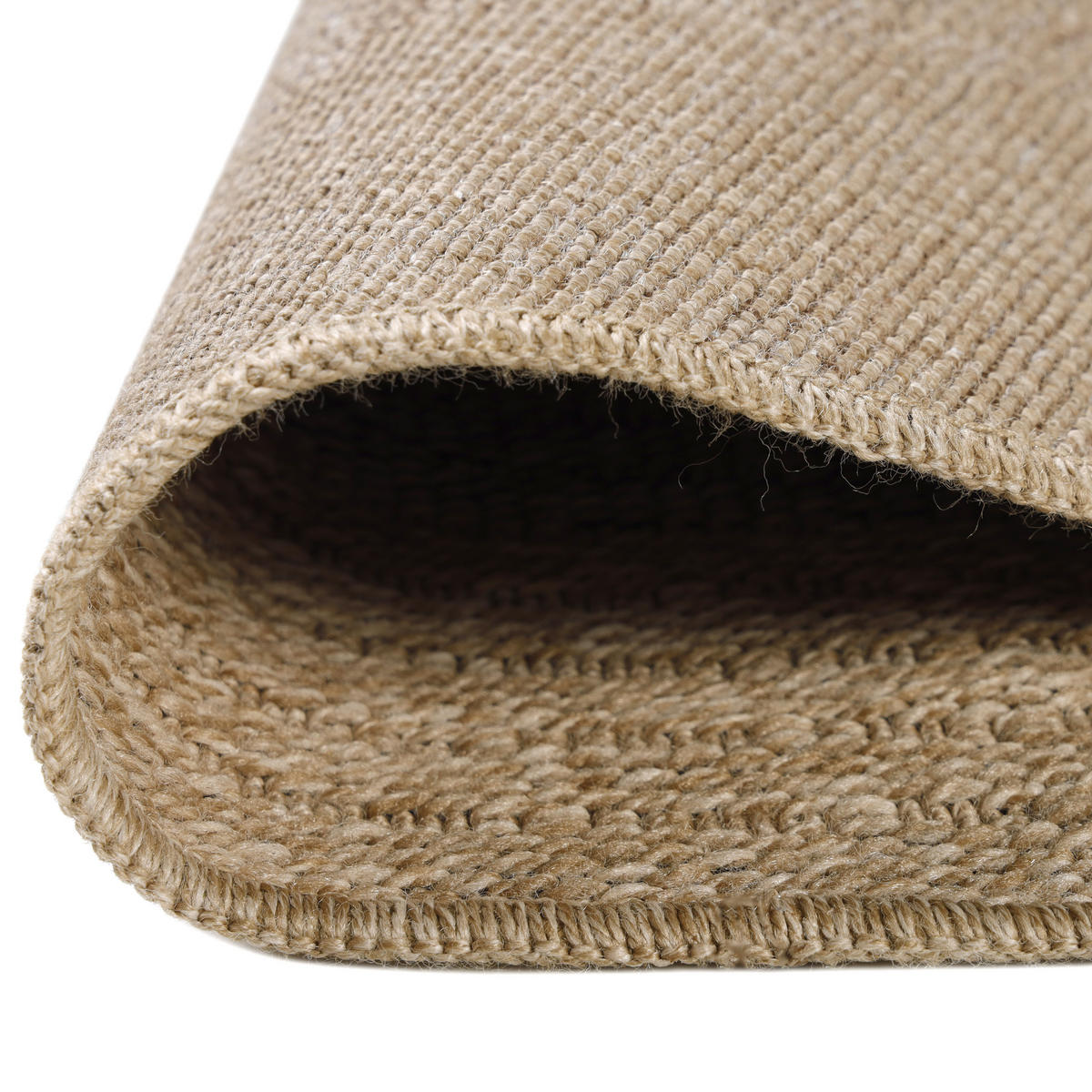 OUTDOORTEPPICH KAUNS, im Vintage-Stil, Schwarz, Ø 80 cm - Beige, Textil (80/80cm) - KADIMA DESIGN
