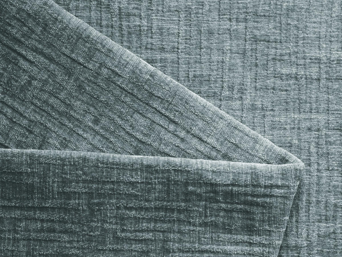 3-SITZER SOFA Rechts Chenille Stoff Blau - Blau/Blaugrau, Holz/Textil (258/73/95cm) - Makamii