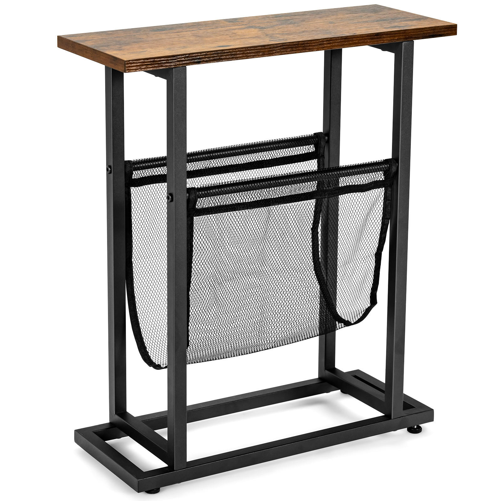 BEISTELLTISCH 55cm Schwarz - Schwarz, Metall (48/18/55cm) - COSTWAY