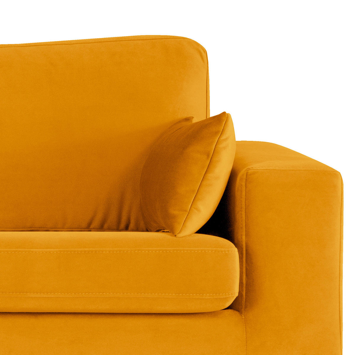 3-SITZER SOFA - Gelb, Textil (237/81/88cm) - home24