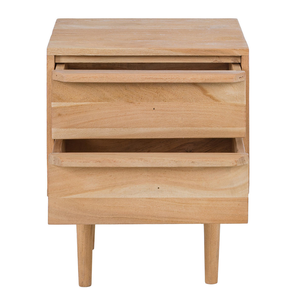 MASSIVE NACHTKOMMODE - Massivholz - Braun - Braun/Akaziefarben, Holz (40/50/40cm) - home24