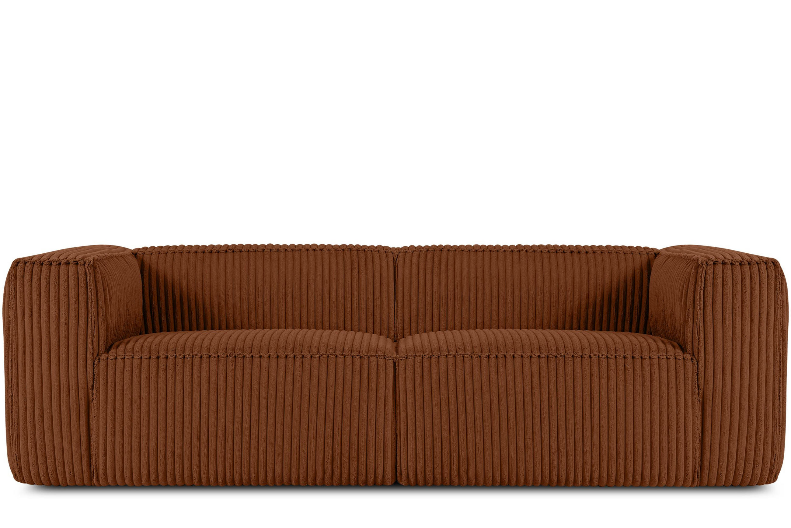 3-SITZER-SOFA FEROX Modern, Cord-Stoff, rot - Rot, Textil (246/73/96cm) - KONSIMO®