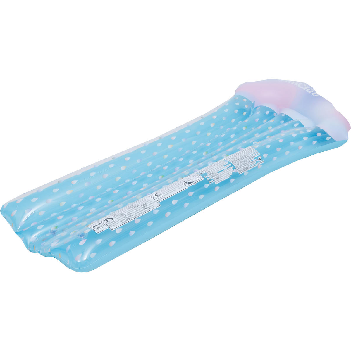 LUFTMATRATZE Raindrop 179 x 70 x 21 cm mit 2 Luftkammern Regentropfendesign - Blau, Kunststoff (179/70/21cm) - Avenli