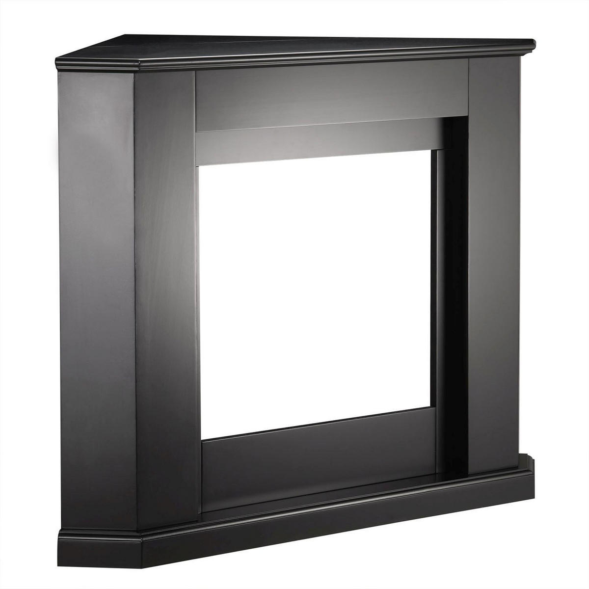 ELEKTROKAMIN 2000W dreieckig schwarz mit Flammeneffekt - Schwarz, Holz (96/93/57cm) - Juskys