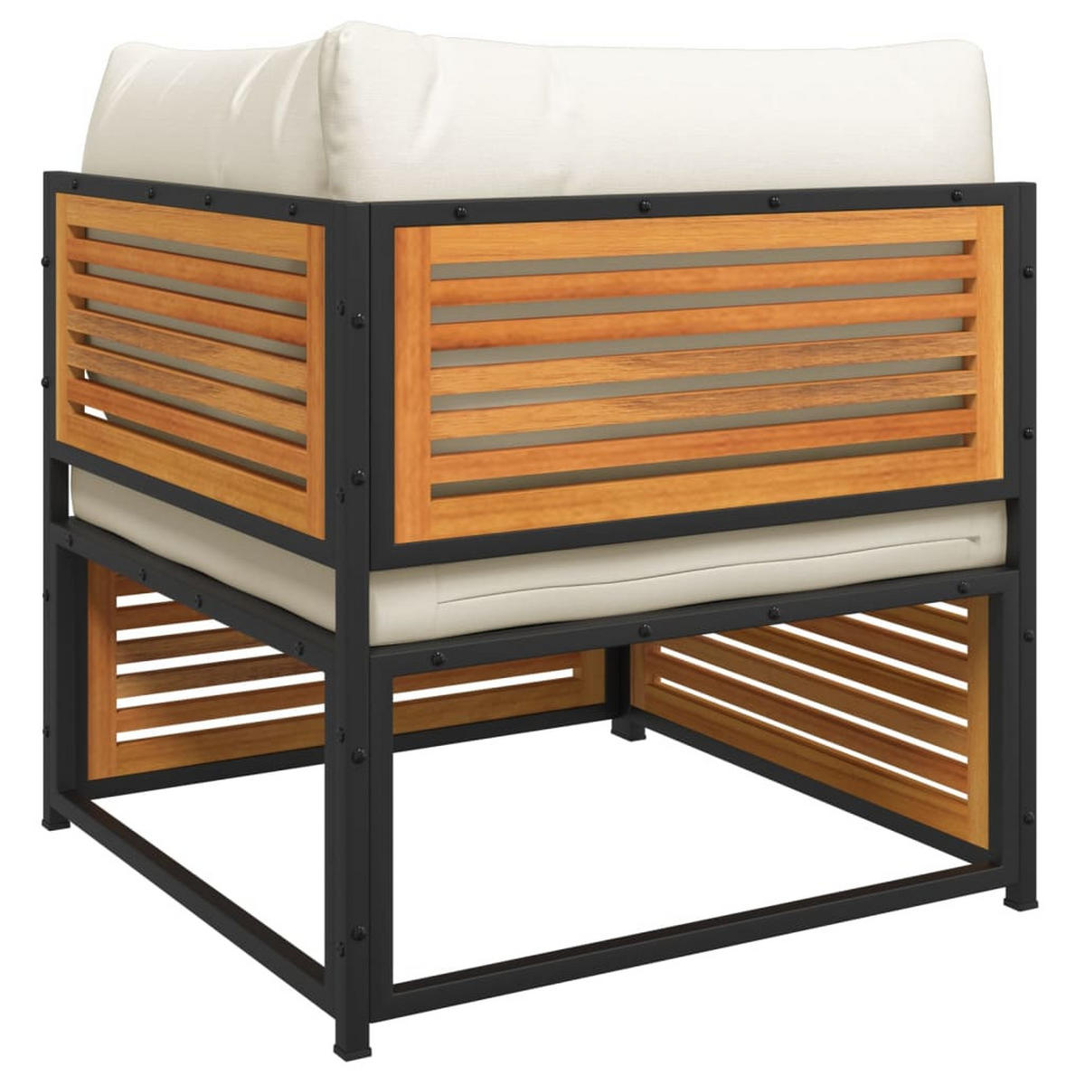 GARTEN-SOFAGARNITUR 6-TLG. Mit Kissen Massivholz Akazie - Braun, Holz - vidaXL