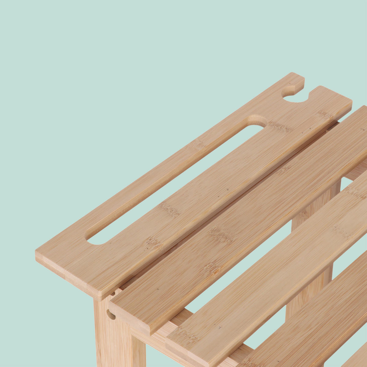 BADHOCKER - Hellbraun, Holz (53/42/33cm) - Relaxdays