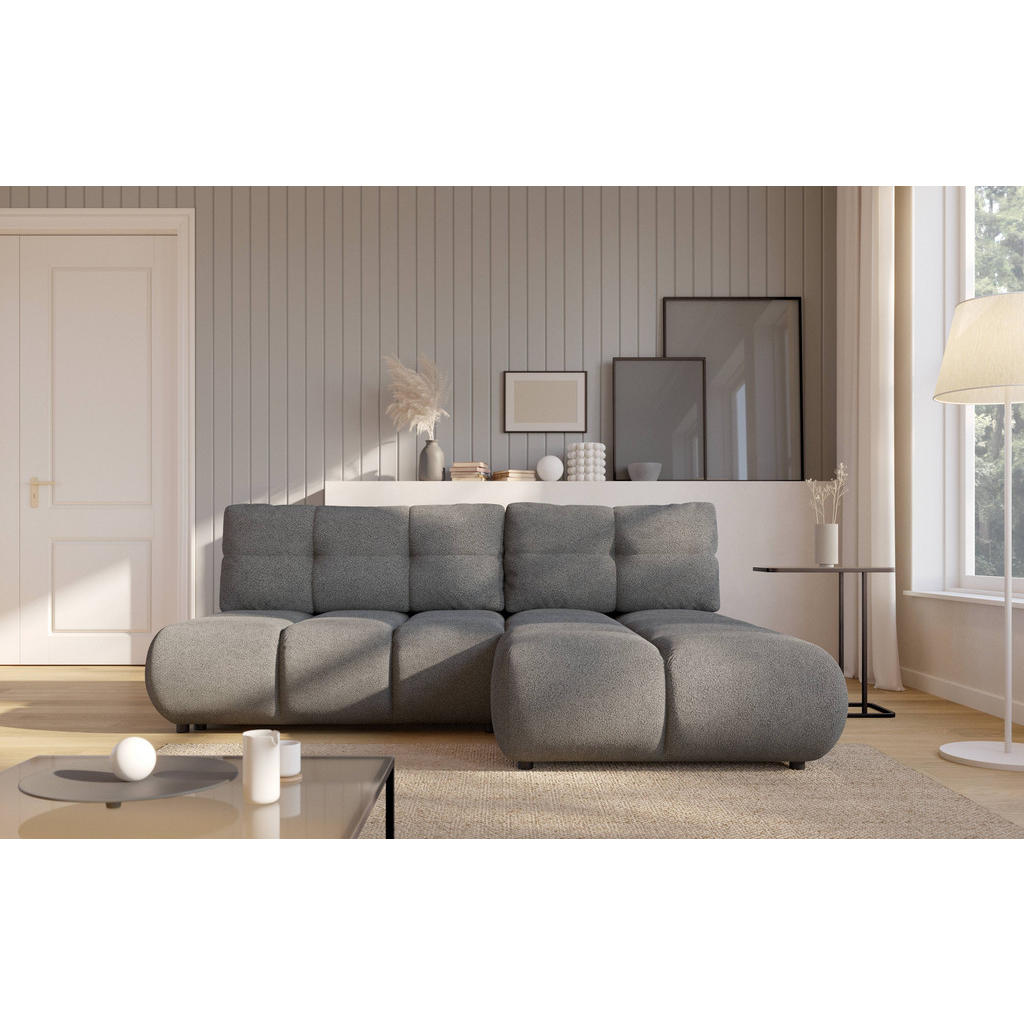 Thumbnail - Masseno Ecksofa, Dunkelgrau, Holz, 3-Sitzer, L-Form,L-Form, 230x177 cm, Wohnzimmer, Sofas & Couches, Wohnlandschaften, E...