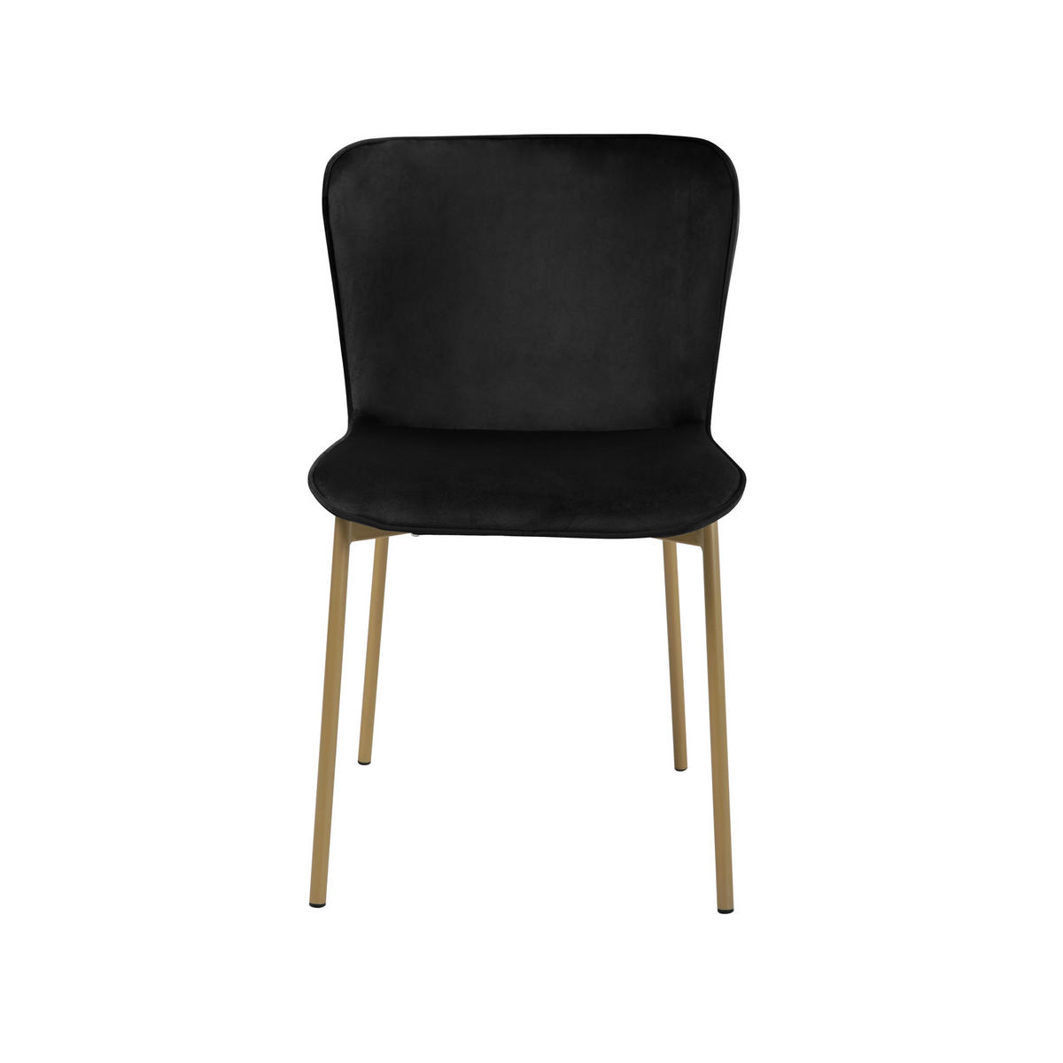 ESSZIMMERSTUHL MARY 2er Set - Goldfarben/Schwarz, Textil/Metall (50/81/50cm) - SVITA