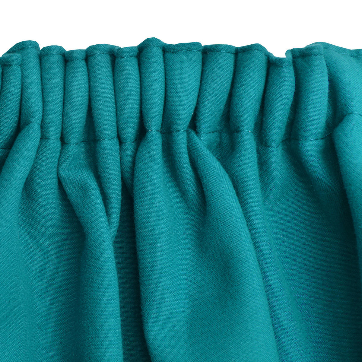 VORHANG Amelie TK mit Kräuselband 140x245cm Türkis (2tlg) - Türkis, Textil (140/245/1cm) - Beautissu 