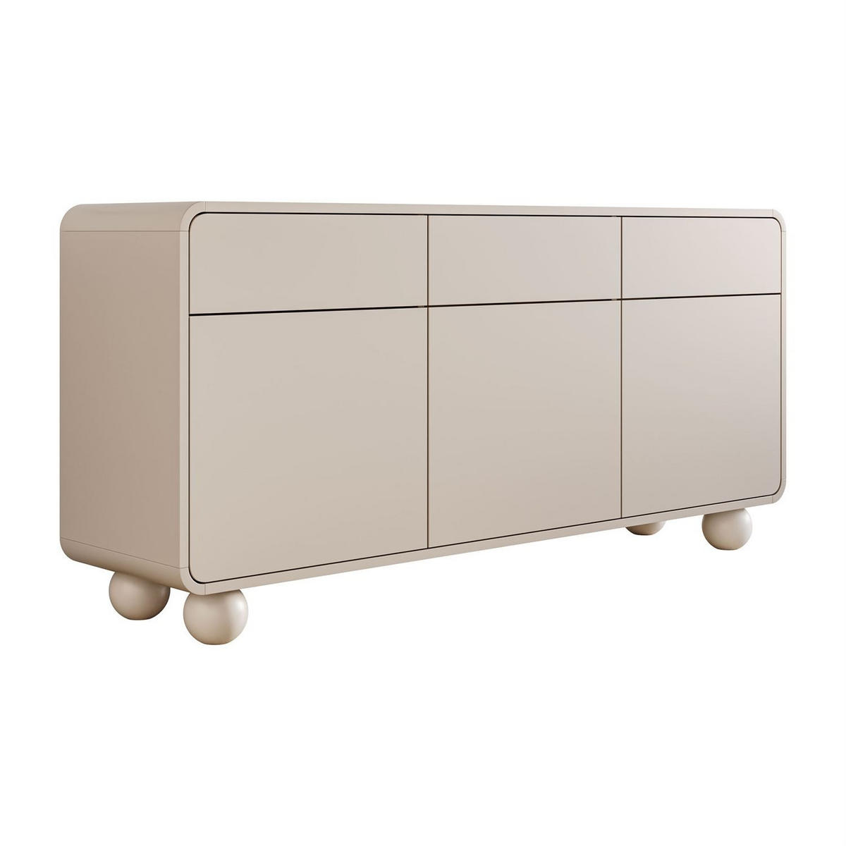 KOMMODE OLIVIO KSZ160 dreiteilig mit Schubladen - Kaschmir, Holzwerkstoff (160/75/39cm) - Lookway