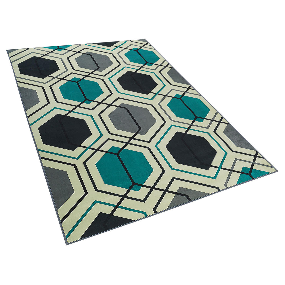 KURZFLOR-TEPPICH Giresun 200/140 cm - Multicolor, Kunststoff (140/200cm) - Beliani
