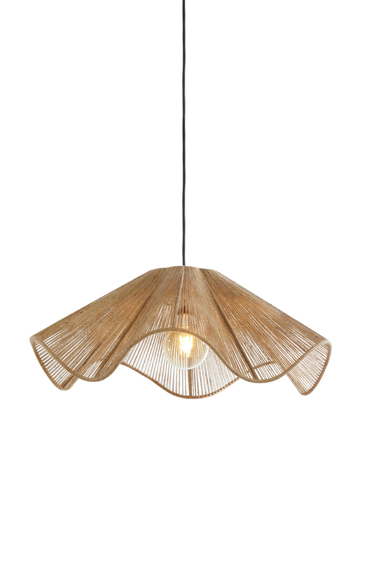 HÄNGELAMPE - Braun - 60/60/24 cm - Braun, Textil (60/60/24cm) - Light & Living