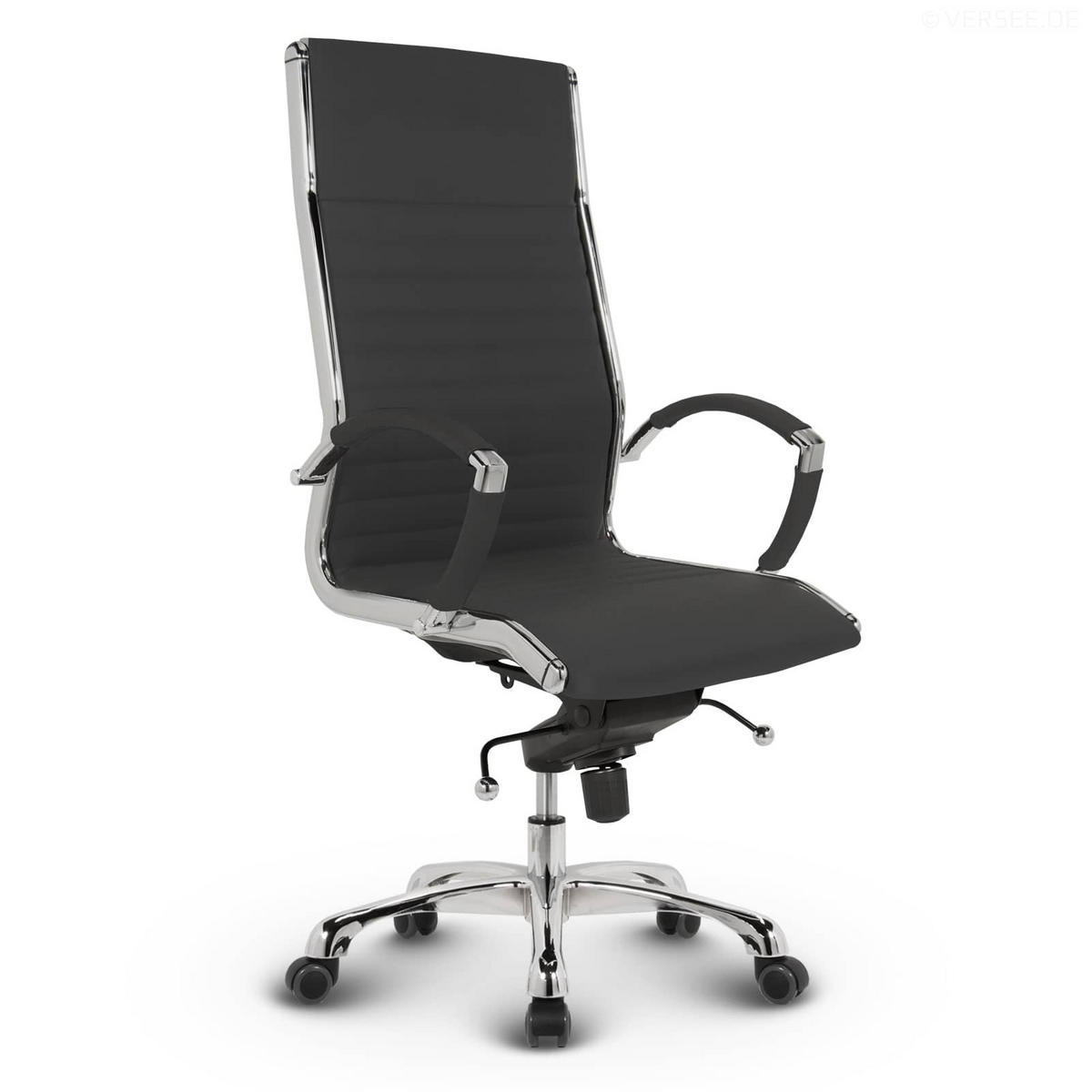 BÜROSTUHL Montreal Stoff Anthrazit – ergonomisch, 150 kg belastbar, Sitzhöhe 52-64cm - Anthrazit, Textil/Metall (60/121/60cm) - Versee