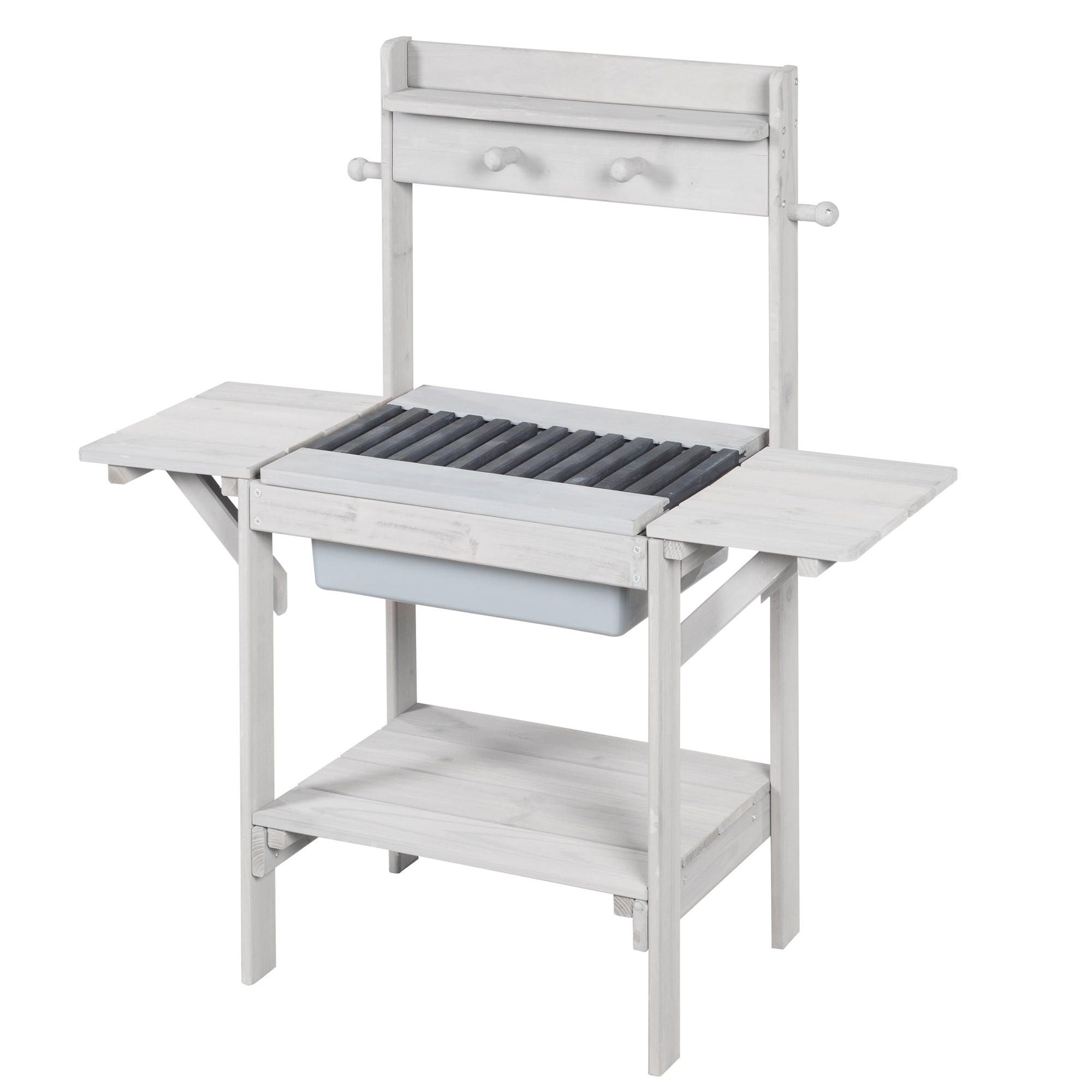 MATSCHKÜCHE 'BBQ' Matschküche 'BBQ' grau - Grau, Holz (82/35cm) - Roba