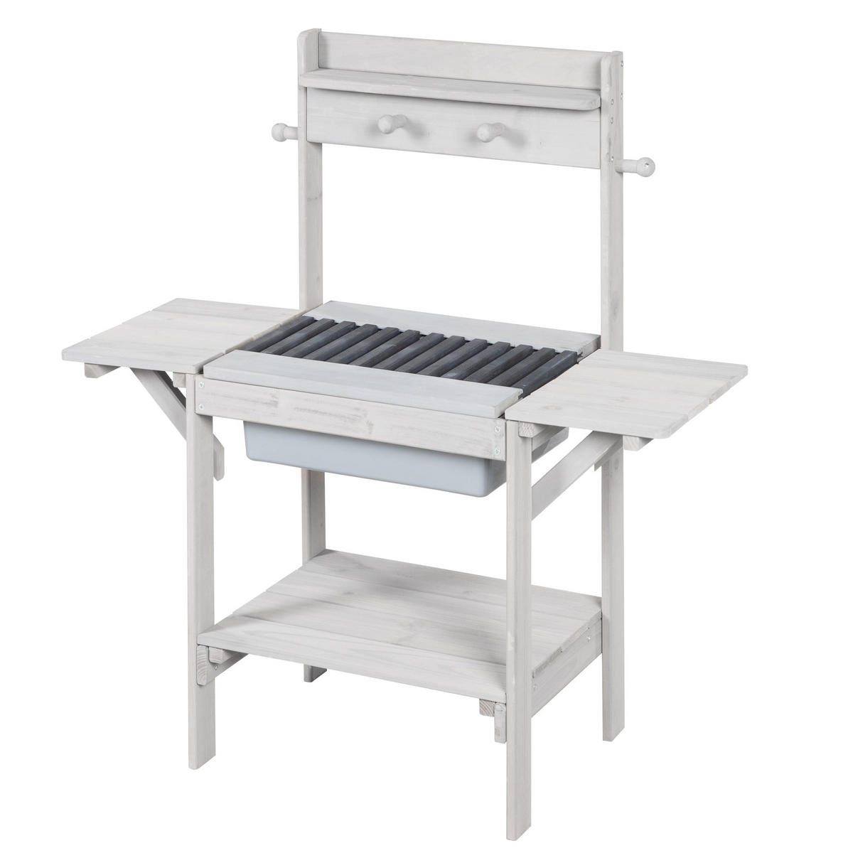 MATSCHKÜCHE 'BBQ' Matschküche 'BBQ' grau - Grau, Holz (82/35cm) - Roba