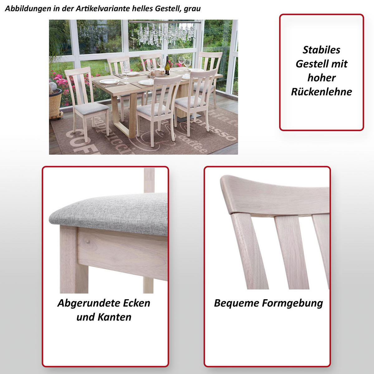 ESSZIMMERSTUHL Braun, Beige 2er-Set - Beige/Braun, Holz (42/96/58cm) - MCW