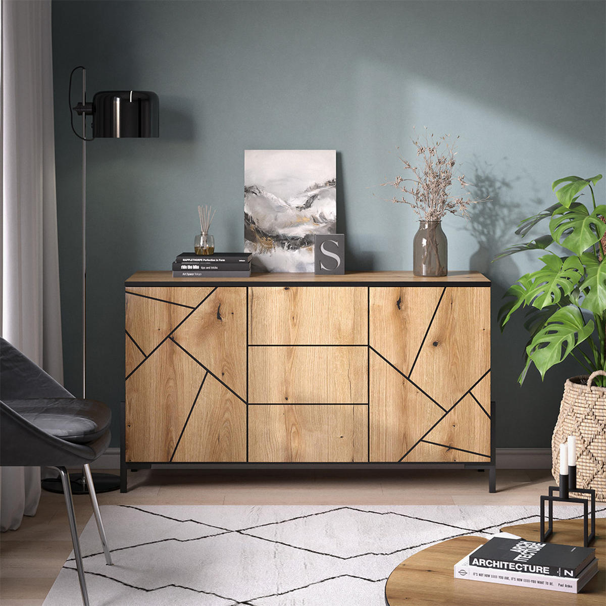 KOMMODE Hatto Eiche 124 x 69.6 cm - Eichefarben, Holzwerkstoff (124/69.6/39.7cm) - Vicco