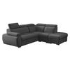 ECKSOFA Boston 2RR1P, Seite: Rechts 2R+R+1P(65)+PUFAP - Silberfarben/Grau, Holz/Textil (260/230cm) - MIRJAN24