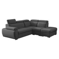 ECKSOFA Boston 2RR1P, Seite: Rechts 2R+R+1P(65)+PUFAP - Silberfarben/Grau, Holz/Textil (260/230cm) - MIRJAN24