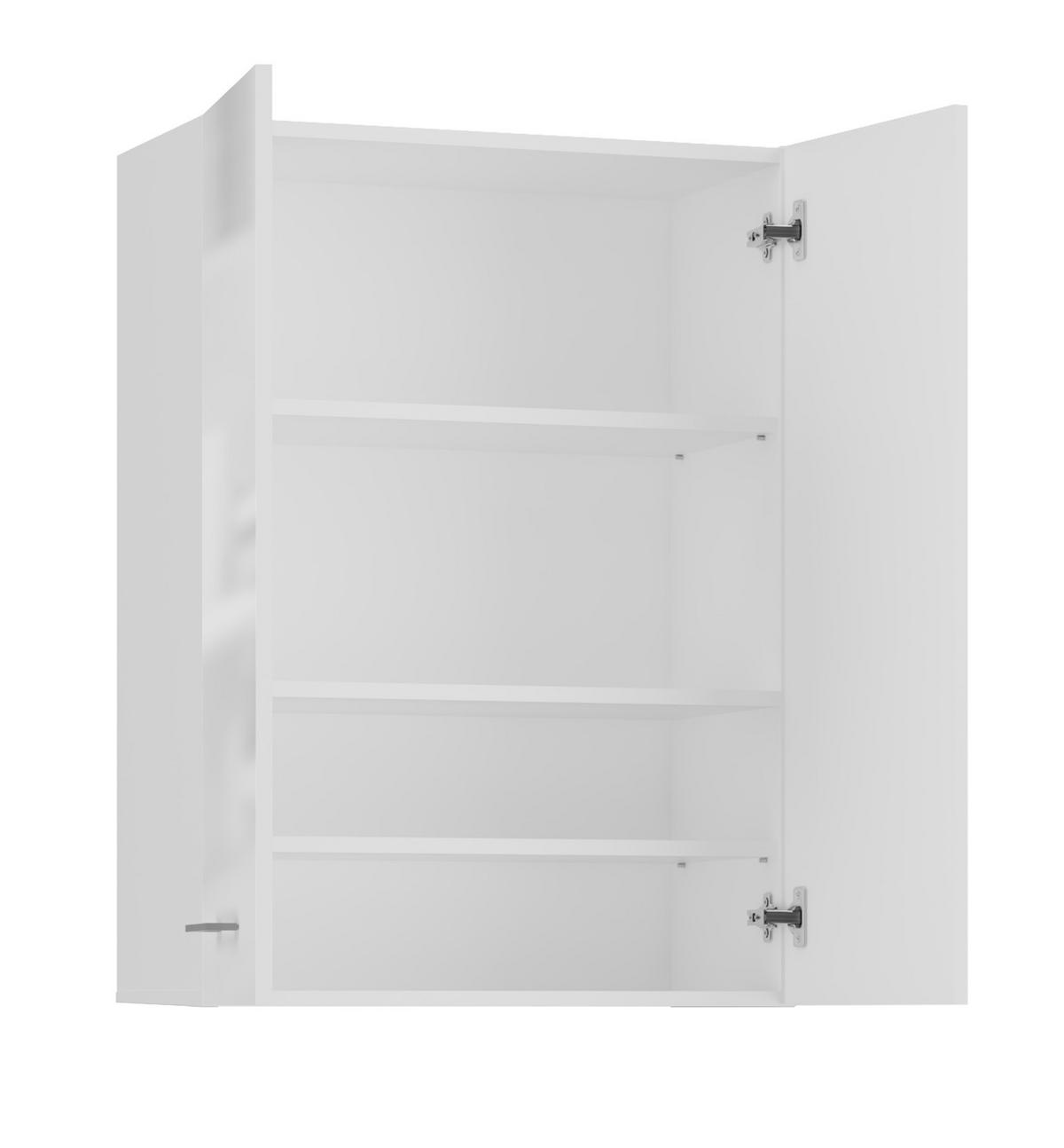 BADEZIMMERSCHRANK POLA MINI DD - WEISS GLÄNZEND - Weiß Hochglanz, Holzwerkstoff (64/90/30cm) - CDF