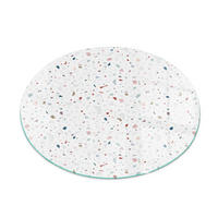 GLASPLATTE für Kamin Ø 70 cm Weiß - Weiß, Glas (70/70/0.4cm) - ArtPrintCave