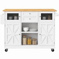 KÜCHENINSEL mit klappbarer Arbeitsplatte 140 cm Weiß MDF - Weiß, Holz (40/93.5/140cm) - Beauniv