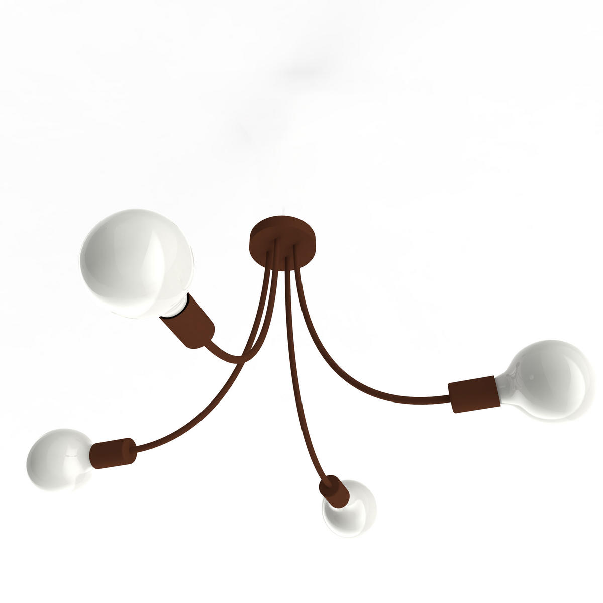 DECKENLEUCHTE - Dunkelbraun, Metall (60/60/40cm) - Lumicom