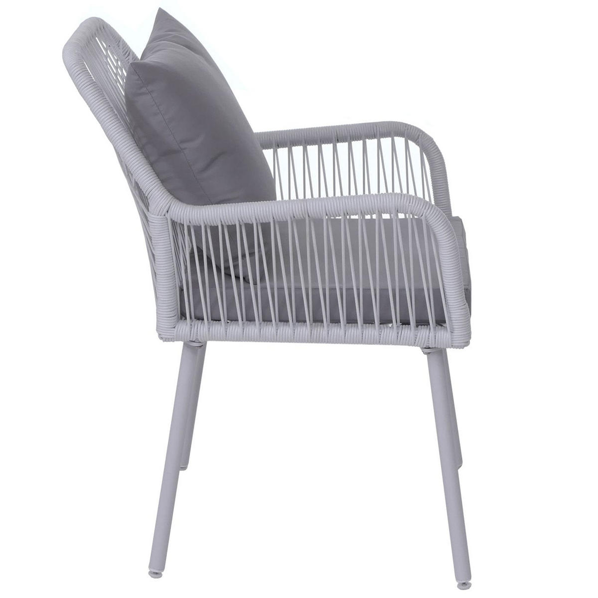 GARTENSTUHL 2er-Set 81x54x62cm Hellgrau - Grau, Metall (54/81/62cm) - PROREGAL