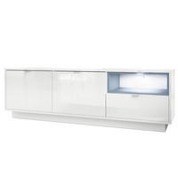 LOWBOARD Metro Einsatz in Denim matt - Pastellblau, Holzwerkstoff (153/48/38cm) - Vladon