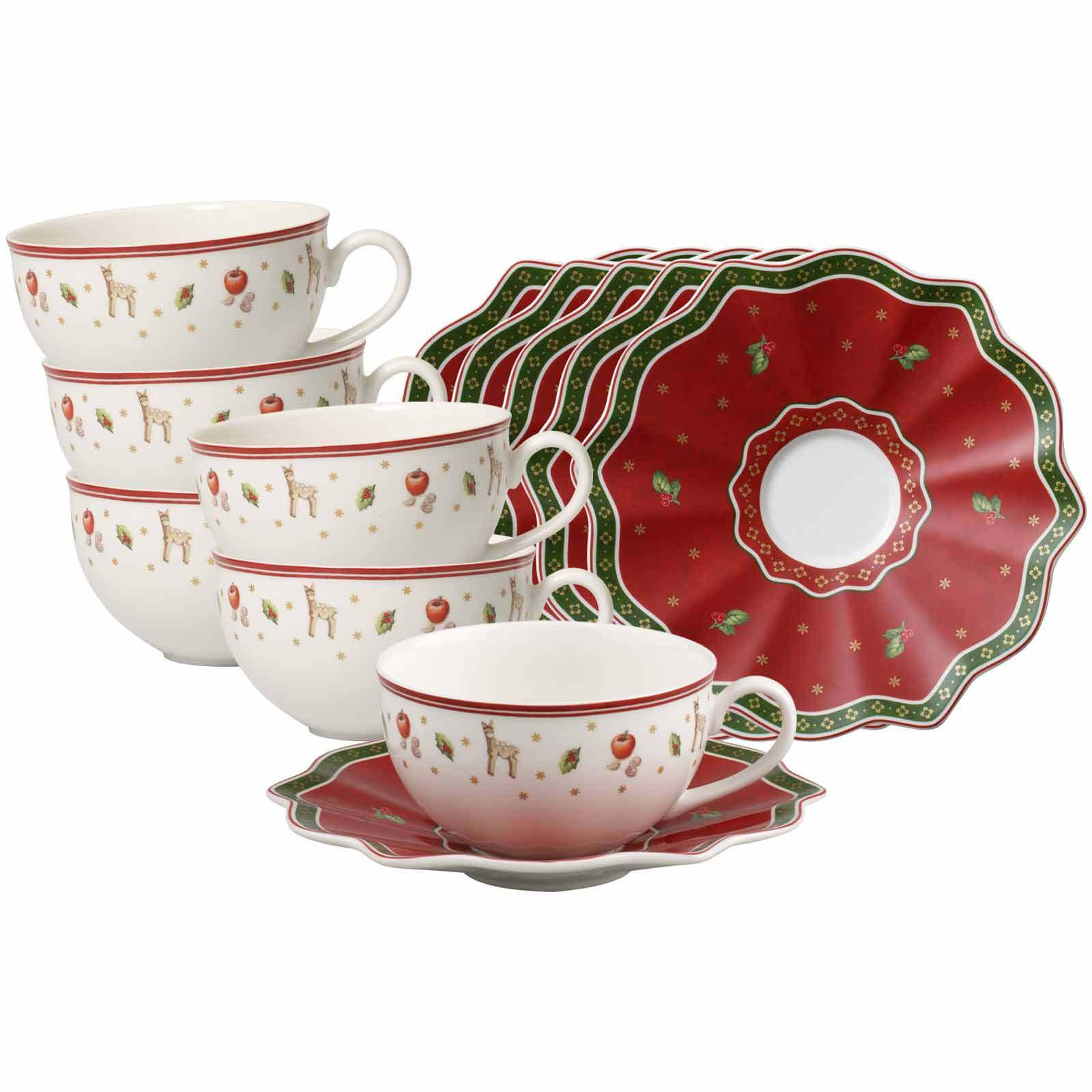MILCHKAFFEETASSEN MIT UNTERTASSEN Toy's Delight bunt 260 ml 12er Set - Multicolor, Keramik (19/9.3/19cm) - Villeroy & Boch