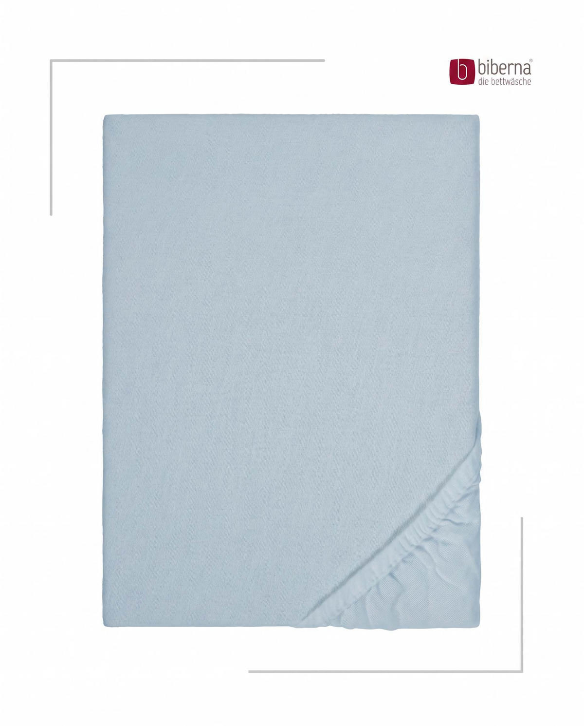 SPANNBETTTUCH Premium Biber taubenblau, 140x200 cm - 160x200 cm - Blaugrau, Textil (160/200cm) - biberna