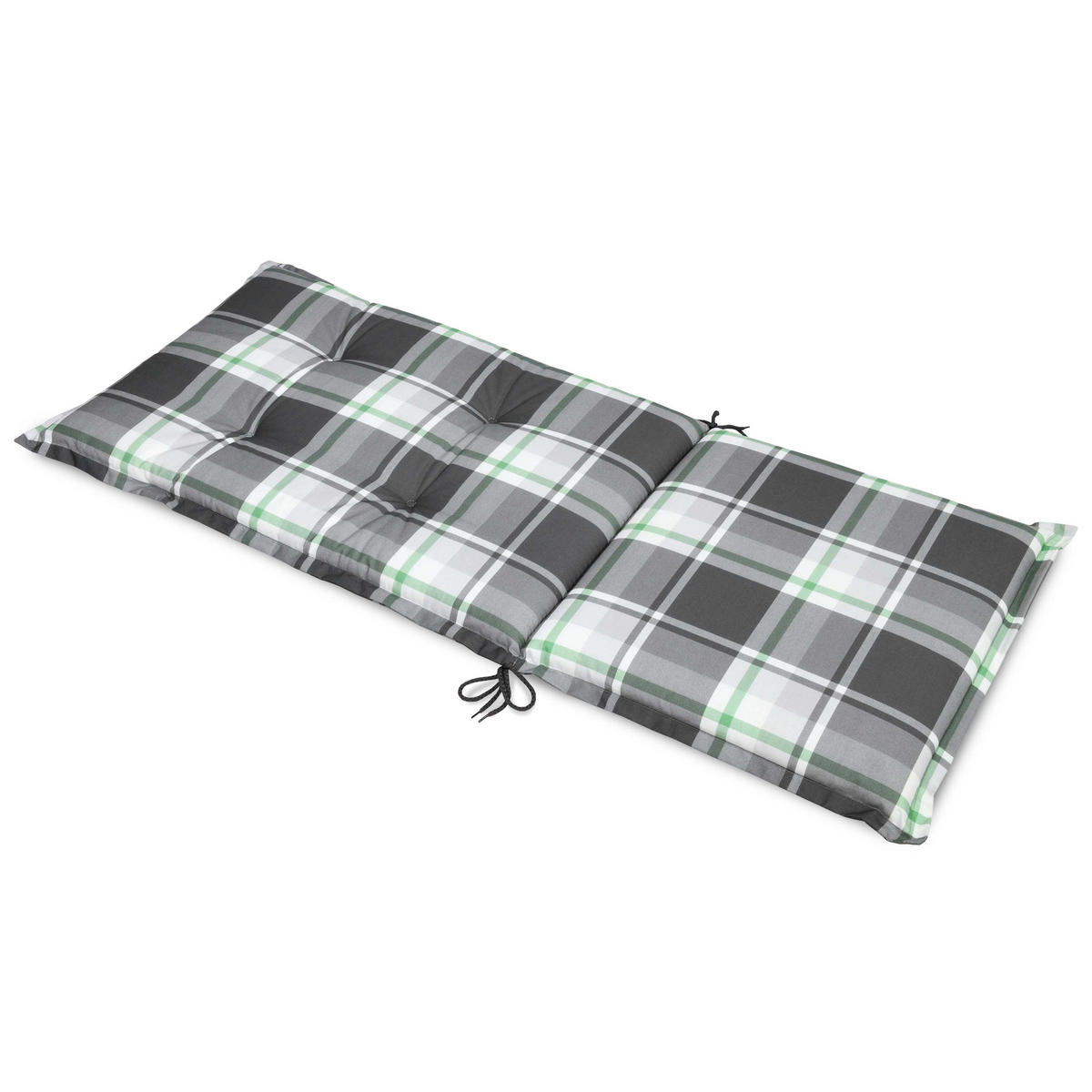 HOCHLEHNERAUFLAGE Sunny MK 120/50/6cm Mintgrün-Kariert - Mintgrün, Textil (50/6/120cm) - Beautissu 