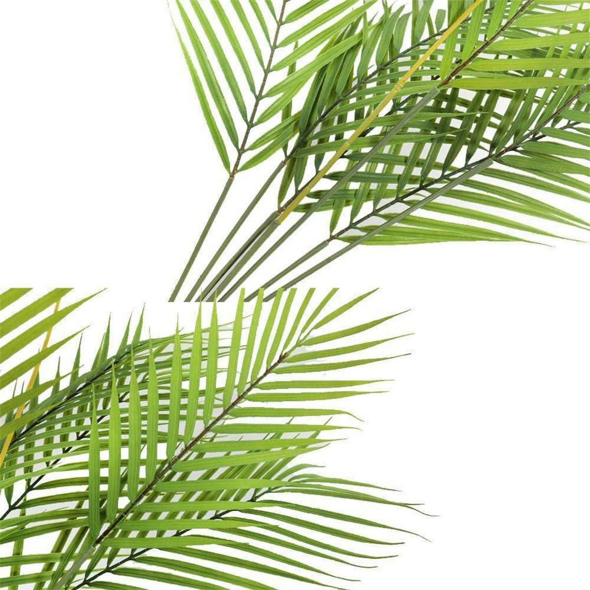 KUNSTPFLANZE Tropische Areca Palme 6 Blätter Grün 75 cm - Grün, Kunststoff (40cm)