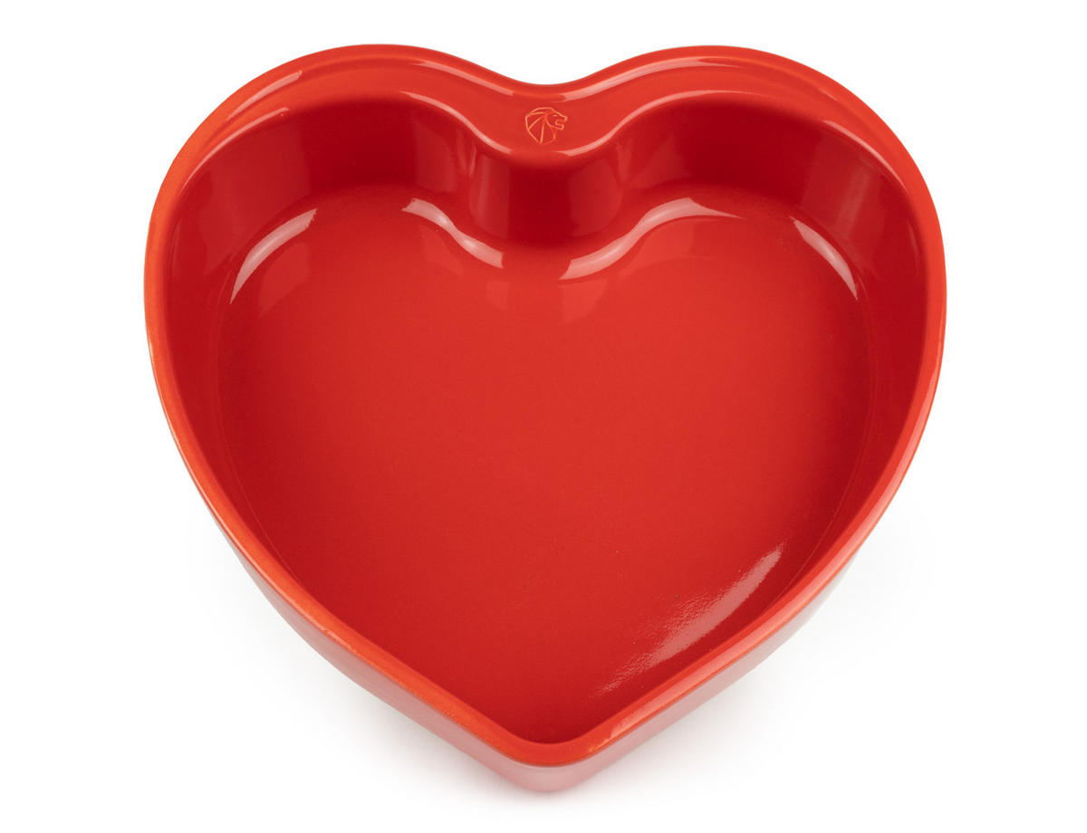 AUFLAUFFORM Keramik For You 26cm Herzform Rot Spülmaschinenfest - Rot, Keramik (25/25.8/6cm) - PEUGEOT