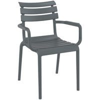 GARTENSTUHL Kunststoff Dunkelgrau - Dunkelgrau, Kunststoff (58/85/59cm) - CLP