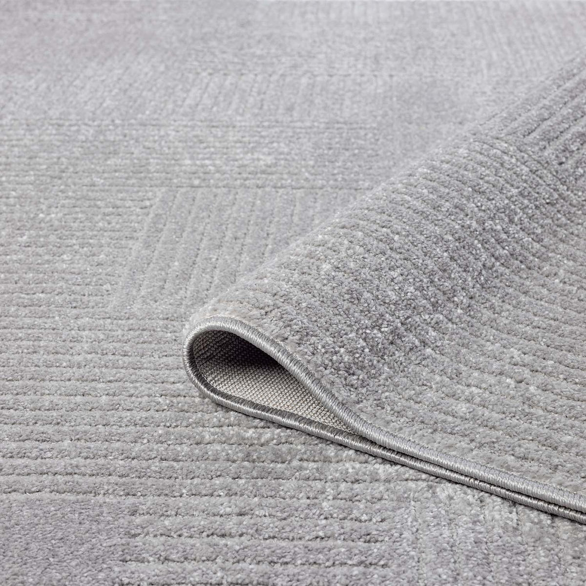 KURZFLOR-TEPPICH Flair 177 Grau 120x170 cm - Grau, Textil (120/170cm) - carpet city