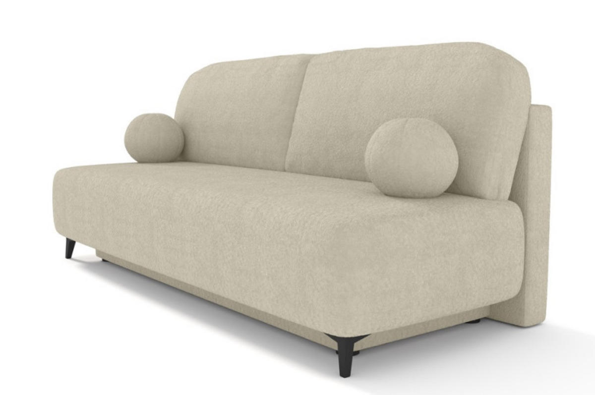 SOFA Beige MIO Mit Schlaffunktion Boucle - Beige, Textil (198/90/86cm) - Sepro Meble