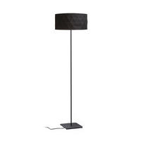 STEHLEUCHTE CORTINA/JAKARANDA Schwarz Textilien 15 W - Schwarz, Textil (40/40/148cm) - Rendl