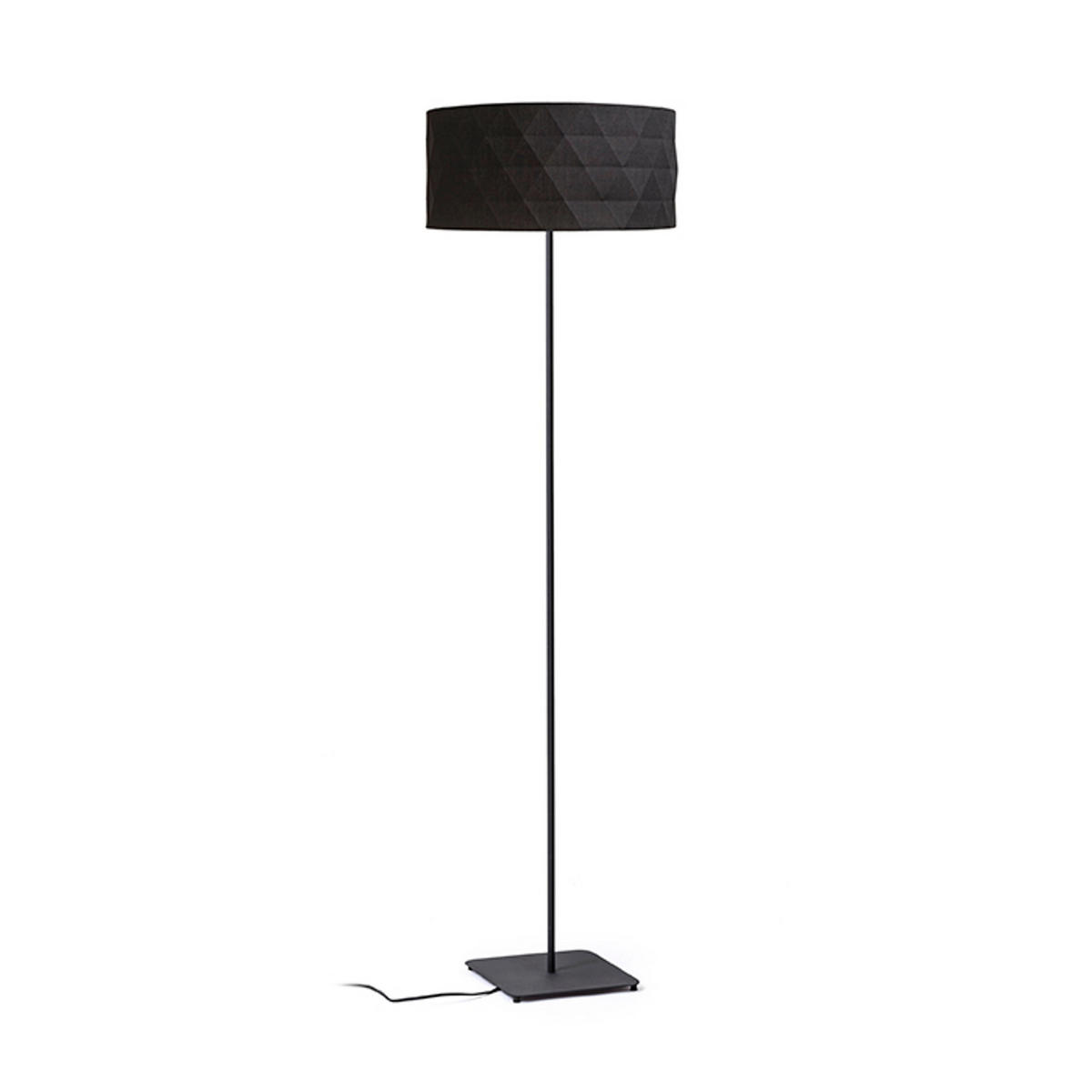 STEHLEUCHTE CORTINA/JAKARANDA Schwarz Textilien 15 W - Schwarz, Textil (40/40/148cm) - Rendl