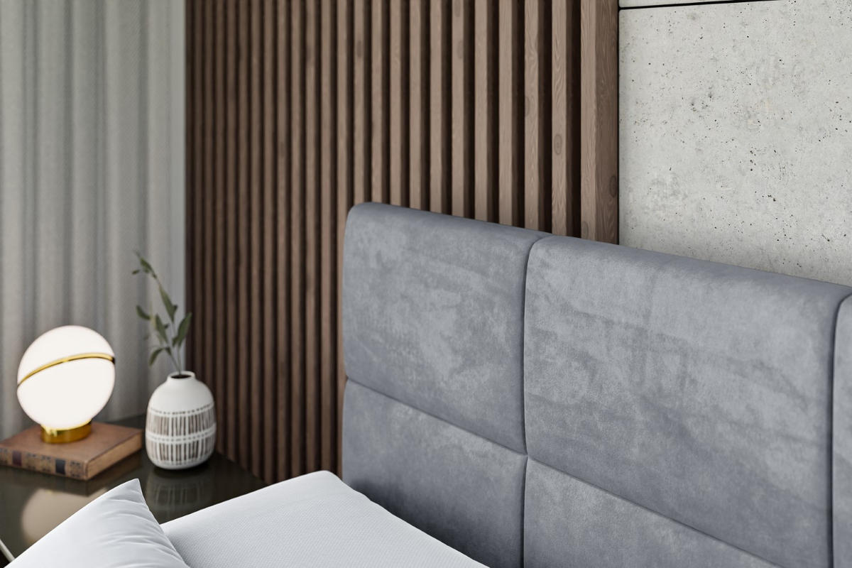 BOXBETT mit Matratze H3 und Lattenrost - ARDENI - 120x200 cm Grau - Grau, Holzwerkstoff (120/200cm) - ALTDECOR