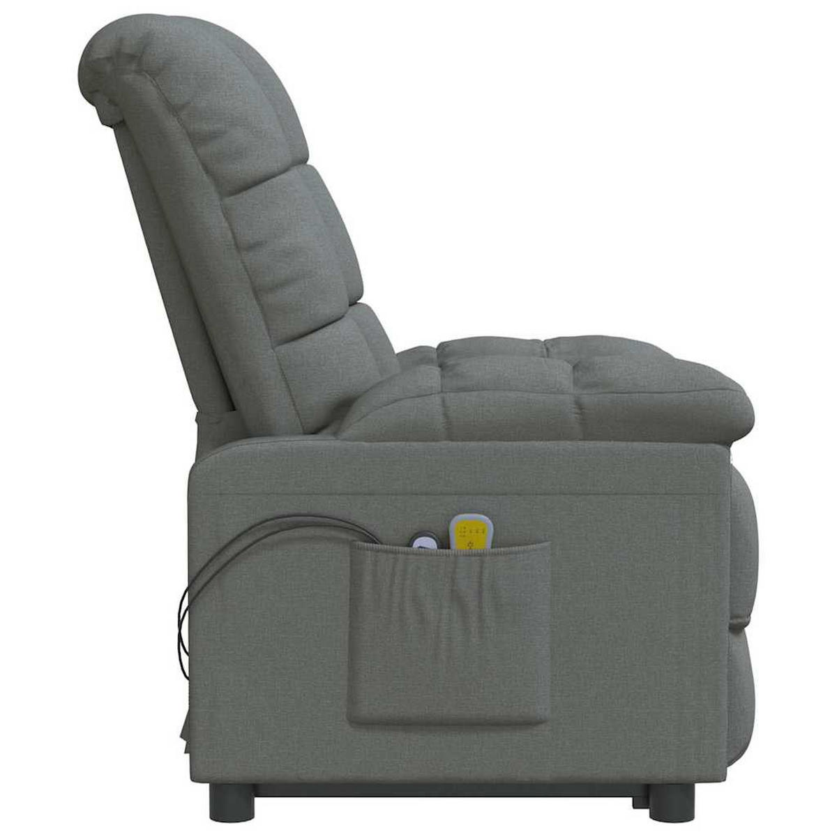 MASSAGESESSEL mit Elektrische Liegefunktion und Vibrationsfunktion, 74/99/102 cm, Stoff, Dunkelgrau - Dunkelgrau, Textil (99/102/74cm) - vidaXL