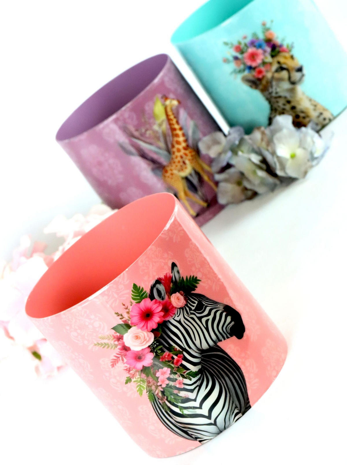 ÜBERTÖPFE Savanna Dreams Eisen 3-tlg. - Orange, Metall (12.5/13/12.5cm) - FURNARO