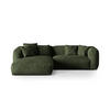 ECKSOFA modular links Martina aus Samt grün 2 Sitzplätze - Grün, Textil (176/283cm) - Micadoni