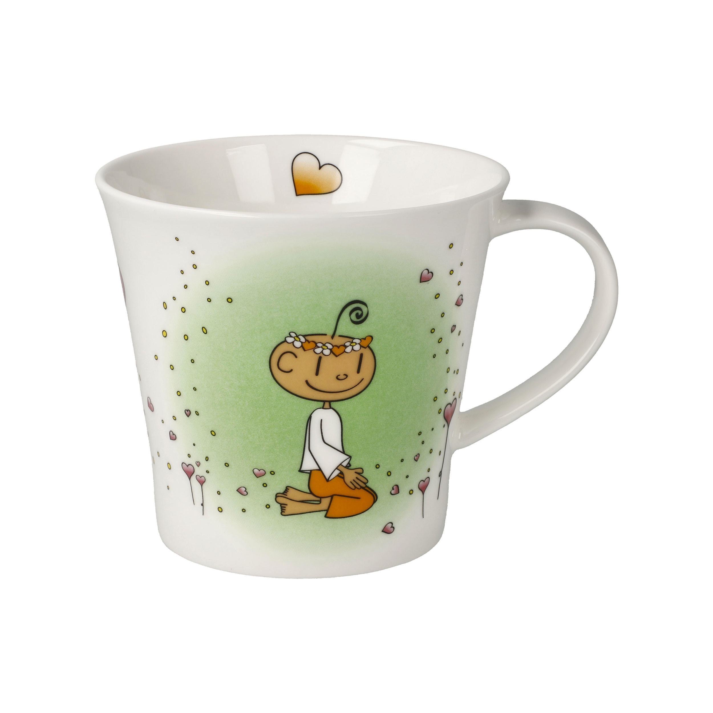 TEETASSE Der kleine Yogi - Danke, Fine Bone China, Bunt, 350 ml - Multicolor, Keramik (0.35L) - Goebel