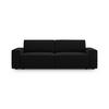 SOFA ausklappbar mit Bettkasten Jodie aus Samt schwarz 3 Sitzplätze - Schwarz, Textil (107/86/247cm) - Micadoni
