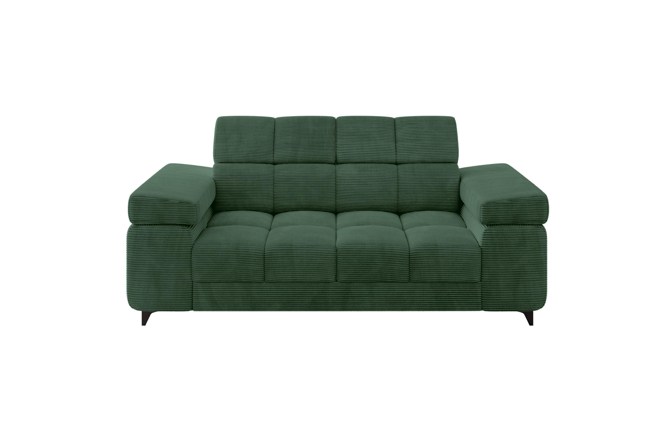SOFA 2-Sitzer LORD-S1 194x97x90 cm Grün Cord - Grün, Holzwerkstoff/Textil (194/90/97cm) - ALTDECOR