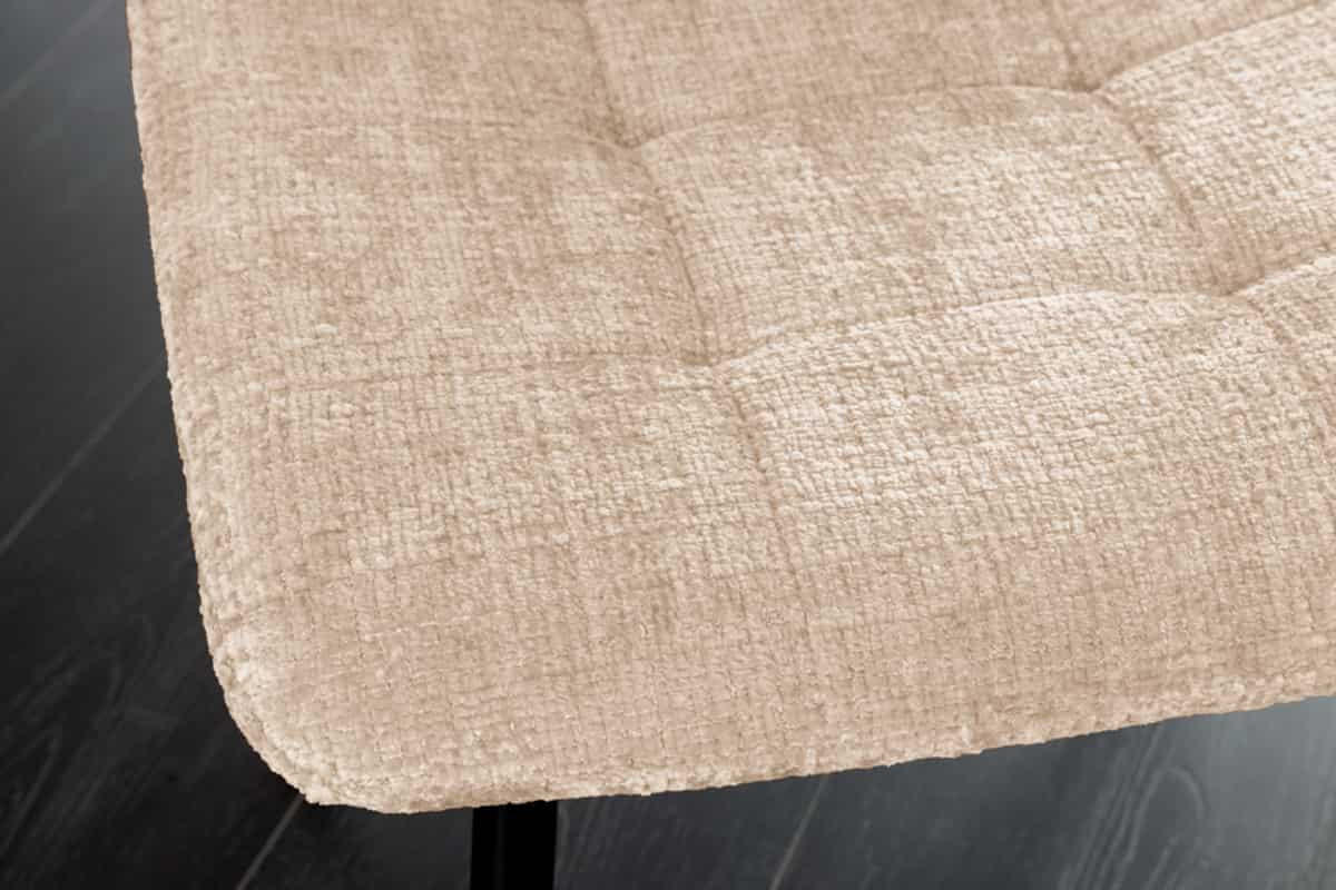 STUHL TRES CHIC Chenille Greige 90 cm - Champagner/Beige, Kunststoff/Textil (54/88/44cm) - riess-ambiente